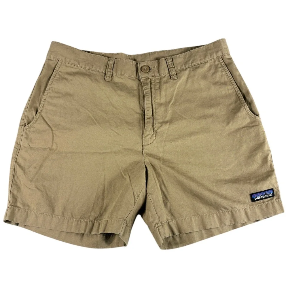 Patagonia Chino Shorts Mens 32 Tan Khaki Organic Cotton Rugged Workwear Heritage